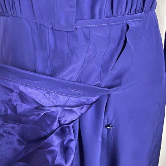 J Peterman • Silk Elegant Blue Women's Dress - Picture 6 of 6